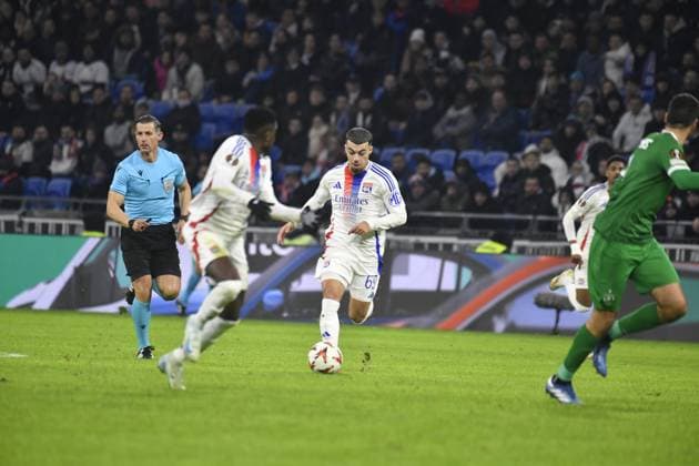 FOOTBALL : Olympique Lyonnais vs Ludogorets Razgrads - Europaligue - Groupama Stadium - Decines-Charpieu - 30 01 2025 Rayan CHERKI forward of Olympique Lyonnais during the UEFA Europa League, league phase football match between Olympique LYONNAIS OL and Ludogorets Razgrads at the Groupama Stadium in Decines-Charpieu, France, on January 30, 2025.  Copyright: xMourad_ALLILIx