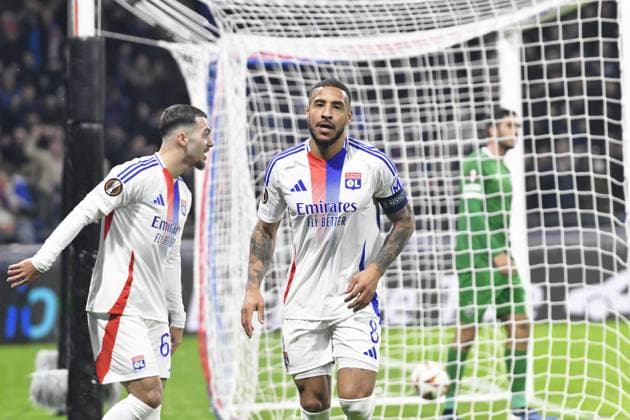 FOOTBALL : Olympique Lyonnais vs Ludogorets Razgrads - Europaligue - Groupama Stadium - Decines-Charpieu - 30 01 2025 Corentin Tolisso of Olympique Lyonnais celebrates scoring goal during the UEFA Europa League, league phase football match between Olympique LYONNAIS OL and Ludogorets Razgrads at the Groupama Stadium in Decines-Charpieu, France, on January 30, 2025.  Copyright: xMourad_ALLILIx