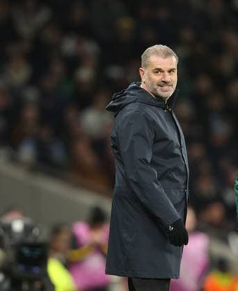Ange Postecoglou (Spurs manager) looks happy at the Tottenham Hotspur v IF Elfsborg UEFA Europa League match, at the Tottenham Hotspur Stadium, London, UK on 30th January, 2025. 