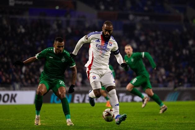 FOOTBALL : Olympique Lyonnais vs Ludogorets Razgrads - Europaligue - Groupama Stadium - Decines-Charpieu - 30 01 2025 Alexandre Lacazette (10 Olympique Lyonnais) lors du match Olympique Lyonnais vs Ludogorests, UEFA Europa League, Groupama Stadium Ã Lyon, France LyonFrance  Copyright: xPaulinexFIGUETx xPSnewZx