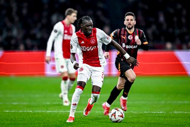 AFC Ajax Amsterdam forwarder Bertrand Traore, during the match Ajax Galatasaray at the Johan Cruijff ArenA for the UEFA Europa League League phase Matchday 8 season 2024 2025 in AMSTERDAM, Netherlands on 30 januari 2025, photo by Stefan Koops EYE4images DeFodi Images Defodi 746 212411 Defodi-746