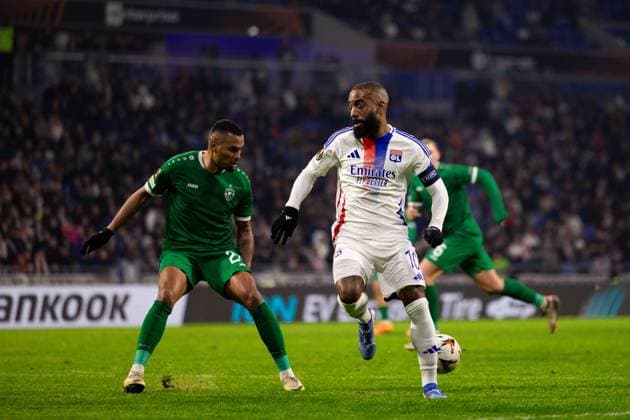 FOOTBALL : Olympique Lyonnais vs Ludogorets Razgrads - Europaligue - Groupama Stadium - Decines-Charpieu - 30 01 2025 Alexandre Lacazette (10 Olympique Lyonnais) lors du match Olympique Lyonnais vs Ludogorests, UEFA Europa League, Groupama Stadium Ã Lyon, France LyonFrance  Copyright: xPaulinexFIGUETx xPSnewZx