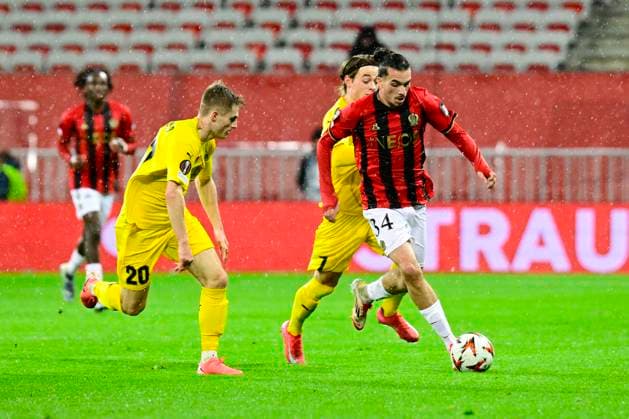 FOOTBALL : OGC Nice VS FK Bodo Glimt - UEFA Europa League - 30 01 2025 L OGC Nice recoit le FK Bodo Glimt Ã l Allianz Riviera dans le cadre de la huiteme journÃ e d UEFA Europa League. Fares Bousnina (OGCN) NiceFrance  Copyright: xWilliamxCannarellax