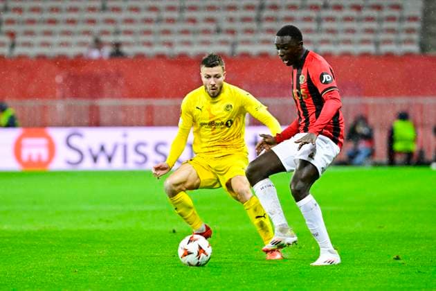 FOOTBALL : OGC Nice VS FK Bodo Glimt - UEFA Europa League - 30 01 2025 L OGC Nice recoit le FK Bodo Glimt Ã l Allianz Riviera dans le cadre de la huiteme journÃ e d UEFA Europa League. Antoine Mendy (OGCN) NiceFrance  Copyright: xWilliamxCannarellax