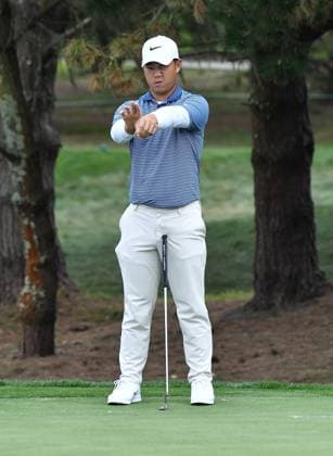 January 30, 2025, Pebble Beach, Ca, USA: Collin Morikawa during the first round of the AT&T Pebble Beach Pro-Am 2025 at Spyglass Hill golf course on January 30, 2025 in Pebble Beach, California. Casey Flanigan imageSPACE Pebble Beach USA - ZUMAi237 20250130_zsa_i237_065 Copyright: xFlanigan Imagespacex