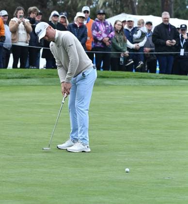 January 30, 2025, Pebble Beach, Ca, USA: Justin Thomas during the first round of the AT&T Pebble Beach Pro-Am 2025 at Spyglass Hill golf course on January 30, 2025 in Pebble Beach, California. Casey Flanigan imageSPACE Pebble Beach USA - ZUMAi237 20250130_zsa_i237_084 Copyright: xFlanigan Imagespacex