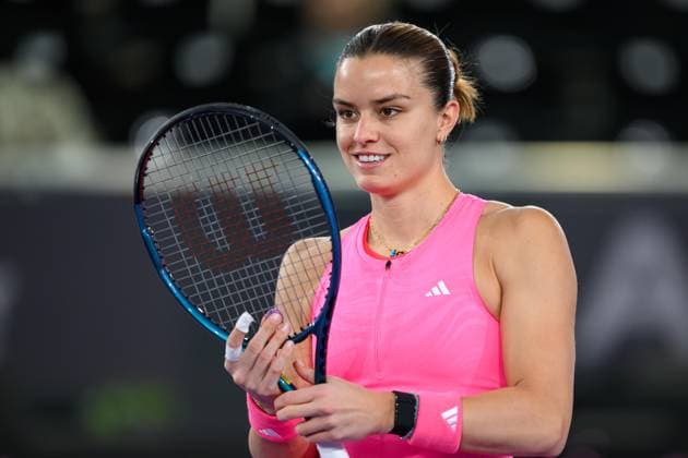 TENNIS - WTA, Tennis Damen Upper Austria Ladies Linz LINZ,AUSTRIA,31.JAN.25 - TENNIS - WTA Tour, Upper Austria Ladies Linz. Image shows Maria Sakkari (GRE).  GEPAxpictures xChristianxMoser