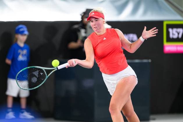 TENNIS - WTA, Tennis Damen Upper Austria Ladies Linz LINZ,AUSTRIA,31.JAN.25 - TENNIS - WTA Tour, Upper Austria Ladies Linz. Image shows Clara Tauson (DEN).  GEPAxpictures xChristianxMoser