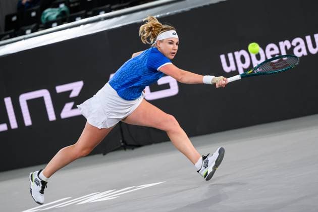 TENNIS - WTA, Tennis Damen Upper Austria Ladies Linz LINZ,AUSTRIA,31.JAN.25 - TENNIS - WTA Tour, Upper Austria Ladies Linz. Image shows Anna Blinkova (RUS).  GEPAxpictures xChristianxMoser