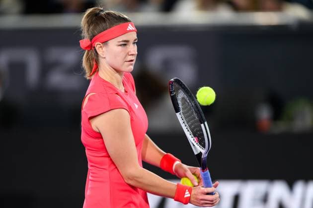 TENNIS - WTA, Tennis Damen Upper Austria Ladies Linz LINZ,AUSTRIA,31.JAN.25 - TENNIS - WTA Tour, Upper Austria Ladies Linz. Image shows Karolina Muchova (CZE).  GEPAxpictures xChristianxMoser