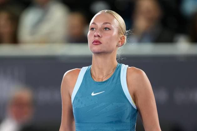 TENNIS - WTA, Tennis Damen Upper Austria Ladies Linz LINZ,AUSTRIA,31.JAN.25 - TENNIS - WTA Tour, Upper Austria Ladies Linz. Image shows Anastasia Potapova (RUS).  GEPAxpictures xChristianxMoser