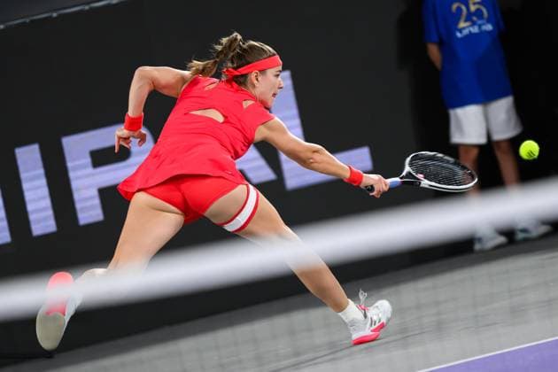 TENNIS - WTA, Tennis Damen Upper Austria Ladies Linz LINZ,AUSTRIA,31.JAN.25 - TENNIS - WTA Tour, Upper Austria Ladies Linz. Image shows Karolina Muchova (CZE).  GEPAxpictures xChristianxMoser