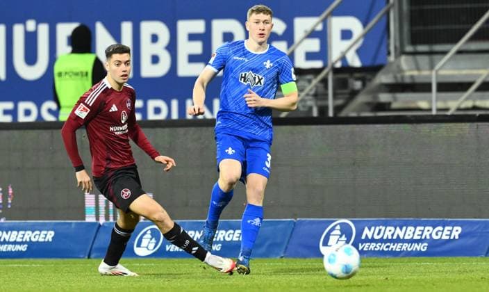 31 01 2025 Soccer Season 2024 2025 2 Soccer Bundesliga 20 Matchday 1 FC Nürnberg FCN Club SV Darmstadt 98 SVD Lilien Sportfoto Zink xwoxzix DFL regulations prohibit any use of photographs as image sequences and or quasi video only for editorial use Stefanos Tzimas 9, 1 FC Nürnberg FCN Guille Bueno 3, SV Darmstadt 98 D98 SV98