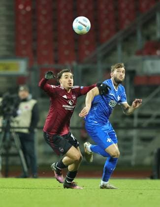 31 01 2025 Soccer Season 2024 2025 2 Soccer Bundesliga 20 Matchday 1 FC Nürnberg FCN Club SV Darmstadt 98 SVD Lilien Sportfoto Zink DaMa xdaxmax DFL regulations prohibit any use of photographs as image sequences and or quasi video only for editorial use Rafael Lubach 18, 1 FC Nürnberg FCN Killian Corredor 34, SV Darmstadt 98 D98 SV98