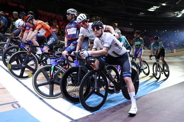 DEU, Sixdays Weekend 2025, 31 01 2025, Velodrom, Berlin, DEU, Sixdays Weekend 2025, start in picture Roger Kluge GER, Theo Reinhardt GER, photo Juergen Engler nordphoto GmbH nordphotoxGmbHx xEngler nph00076