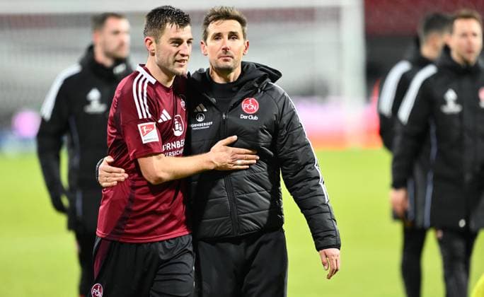 31 01 2025 Soccer Season 2024 2025 2 Soccer Bundesliga 20 Matchday 1 FC Nürnberg FCN Club SV Darmstadt 98 SVD Lilien Sportfoto Zink xwoxzix DFL regulations prohibit any use of photographs as image sequences and or quasi video only for editorial use Robin Knoche 31, 1 FC Nürnberg FCN Miroslav Miro Klose Trainer 1 FC Nürnberg FCN after end of match