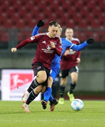 31 01 2025 Soccer Season 2024 2025 2 Soccer Bundesliga 20 Matchday 1 FC Nürnberg FCN Club SV Darmstadt 98 SVD Lilien Sportfoto Zink DaMa xdaxmax DFL regulations prohibit any use of photographs as image sequences and or quasi video only for editorial use Julian Justvan 10, 1 FC Nürnberg FCN Andreas Müller Mueller 16, SV Darmstadt 98 D98 SV98