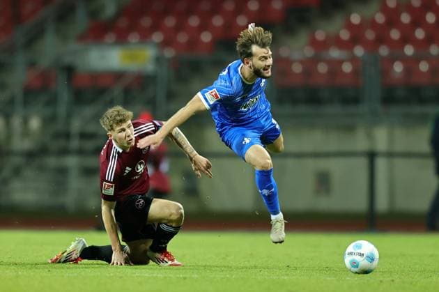 31 01 2025 Soccer Season 2024 2025 2 Soccer Bundesliga 20 Matchday 1 FC Nürnberg FCN Club SV Darmstadt 98 SVD Lilien Sportfoto Zink DaMa xdaxmax DFL regulations prohibit any use of photographs as image sequences and or quasi video only for editorial use Finn Jeltsch 4, 1 FC Nürnberg FCN Killian Corredor 34, SV Darmstadt 98 D98 SV98
