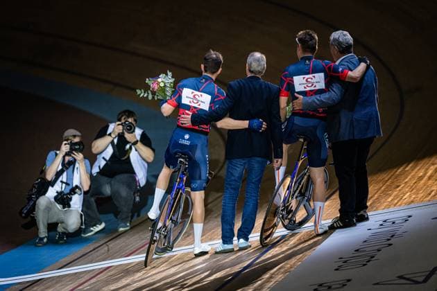 VIVIANI Elia, SCARTEZZINI Michele Six Day Berlin 2025 Team 12 VIVIANI Elia ITA Black SCARTEZZINI Michele ITA Red Award Ceremony Medal Ceremony Podium Landscape horizontal Landscape Event Event Six Day Berlin 2025 Category Category Cycling Track Cycling Sixdays Elite Men Location Location Europe Germany Berlin Velodrom Berlin Discipline Team Time Trail Distance 500 m Date Date 31 01 2025 Friday Day 1