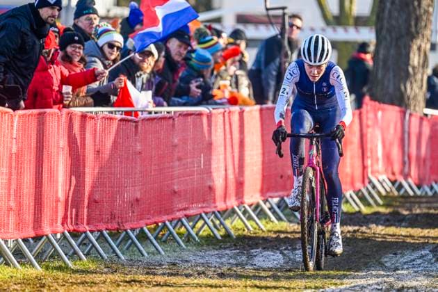 2025 UCI Cyclo-Cross WC - Women Junior LIEVIN, FRANCE - FEBRUARY 01 : Revol Lise (FRA) in action during the 2025 UCI Cyclo-Cross World Championships for Women Junior on February 01, 2025 in Lievin, France, 01 02 2025 Lievin France  Copyright: xNicoxVereeckenx