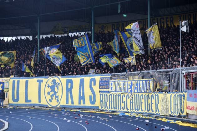 Braunschweig vs Cologne, 2 BL Braunschweig, 01 02 2025, FOOTBALL Eintracht Braunschweig vs 1 FC Cologne, 2 BL, Season 2024 25 Eintracht Braunschweig Fankurve Braunschweig