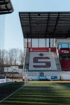 01 02 2025, Women, Soccer, 1 BL, Season 2024 2025, SGS Essen vs 1 FC Koeln Empty Sparkassentribüne Essen Stadion an der Hafenstrasse NRW Germany