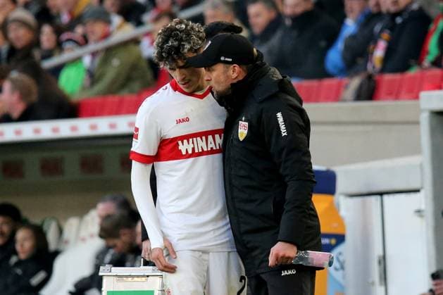 Football, VfB Stuttgart, Ameen Al-Dakhil injured, archive pictures