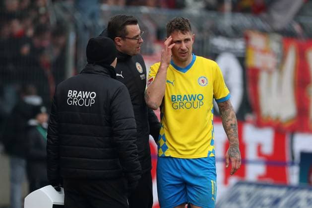 Braunschweig vs Cologne, 2 BL Braunschweig, 01 02 2025, FOOTBALL Eintracht Braunschweig vs 1 FC Cologne, 2 BL, Season 2024 25 Sebastian Polter Eintracht Braunschweig Braunschweig