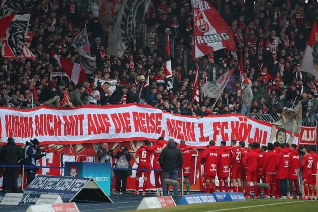 Braunschweig vs Cologne, 2 BL Braunschweig, 01 02 2025, FOOTBALL Eintracht Braunschweig vs 1 FC Köln, 2 BL, Season 2024 25 FC Köln Fanblock Braunschweig