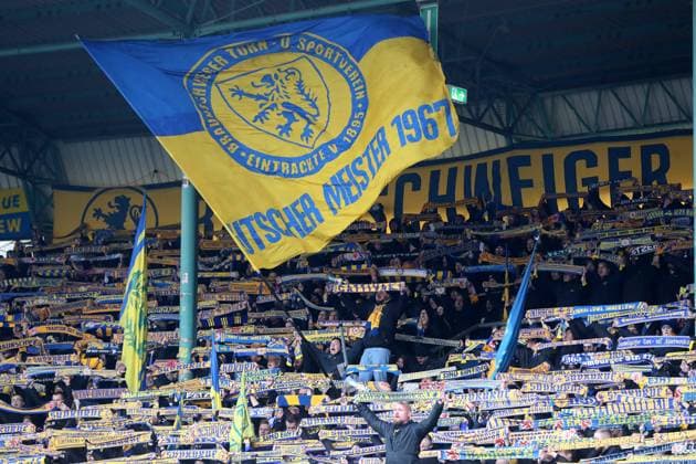 Braunschweig vs Cologne, 2 BL Braunschweig, 01 02 2025, FOOTBALL Eintracht Braunschweig vs 1 FC Cologne, 2 BL, Season 2024 25 Eintracht Braunschweig Fankurve Braunschweig