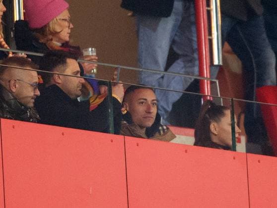 Soccer, Men, Season 2024 2025, 1 Bundesliga 20 Matchday , 1 FC Union Berlin RB Leipzig, Marin Ljubicic 2 v r , Linzer ASK in the stands, 01 02 2025, Copyright: xSebastianxRäppold MatthiasxKochx