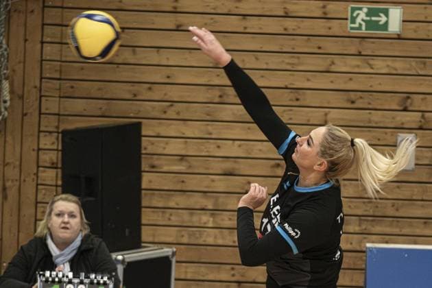 Volleyball Regionalliga in Gladbeck FOR EDITORIAL PURPOSES ONLY EDITORIAL USE ONLY p Ewa Borowiecka smashing Volleyball Regionalliga TV Gladbeck MTV Köln on Saturday, February 01, 2025 in Gladbeck ¨ Germany NRW Gladbeck Copyright ChristophxWojtyczka Copyright: ChristophxWojtyczka doc7z6m26y8re81bzc9uj47 ,EDITORIAL USE ONLY Copyright: ChristophxWojtyczka