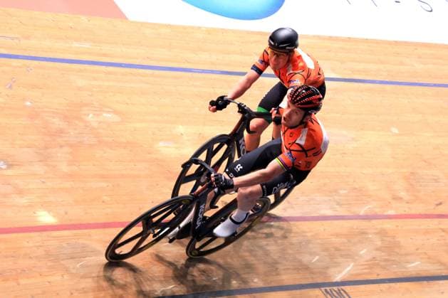 DEU, Sixdays Weekend, 02 02 2025, Velodrom, Berlin, DEU, Sixdays Weekend, in the picture Philip Heijnen NED, Yoeri Havik NED Photo Juergen Engler nordphoto GmbH nordphotoxGmbHx xEngler nph00076