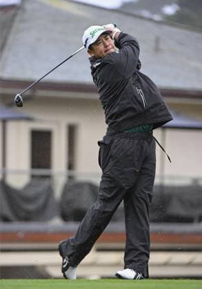 Golf: AT&T Pebble Beach Pro-Am Hideki Matsuyama of Japan hits off the first tee in the third round of the AT&amp;T Pebble Beach Pro-Am golf tournament on Feb. 1, 2025, at Pebble Beach Golf Links in Pebble Beach, California.  A14AA0004082858P