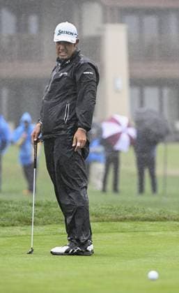 Golf: AT&T Pebble Beach Pro-Am Hideki Matsuyama of Japan misses a birdie putt on the 18th hole in the third round of the AT&amp;T Pebble Beach Pro-Am golf tournament on Feb. 1, 2025, at Pebble Beach Golf Links in Pebble Beach, California.  A14AA0004082816P