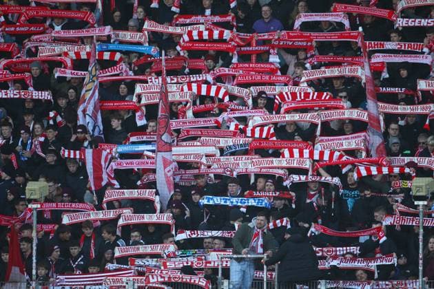Fans , 2.Bundesliga , Jahn Regensburg-Hertha Berlin , Fußball , in den Jahnstadion , Regensburg , Bayern , Deutschland . Februar 01, 2025 . Photo by: Davide Elias Ipa Photo Pressefoto DENL Copyright: xDavidexEliasx