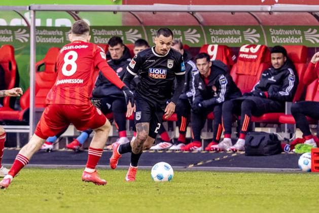 Soccer Men 2 Bundesliga 20 Matchday Season 2024 2025 Fortuna Düsseldorf vs SSV Ulm 1846 Soccer 01 02 25 New entry 21 Oliver Batista Meier SSV Ulm 1846 Soccer DFL regulations prohibit any use of photographs as image sequences and or quasi video Düsseldorf Merkur Spiel Arena Nordrheinwestfalen Germany