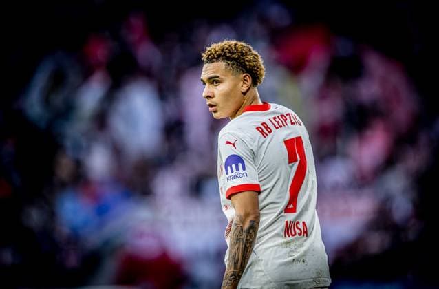 Leipzigs Antonio Nusa Soccer 1 Bundesliga, Matchday 19 RB Leipzig Bayer 04 Leverkusen 2 2 January 25, 2025 Leipzig, Red Bull Arena RB Leipzig Bayer 04 Leverkusen 2 2