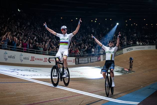 KLUGE Roger, REINHARDT Theo Six Day Berlin 2025 Team 1 KLUGE Roger GER Red REINHARDT Theo GER Black Landscape horizontal Landscape Event Event Six Day Berlin 2025 Category Category Cycling Track Cycling Sixdays Elite Men Location Location Europe Germany Berlin Velodrom Berlin Discipline Madison Distance m Date Date 01 02 2025 Saturday Day 2