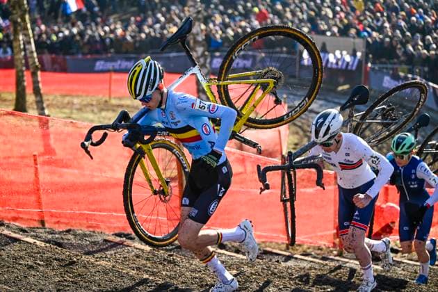 2025 UCI Cyclo-Cross WC - Men Junior LIEVIN, FRANCE - FEBRUARY 02 : Lejeune Giel (BEL) in action during the 2025 UCI Cyclo-Cross World Championships for Men Junior on February 02, 2025 in Lievin, France, 02 02 2025 Lievin France  Copyright: xNicoxVereeckenx