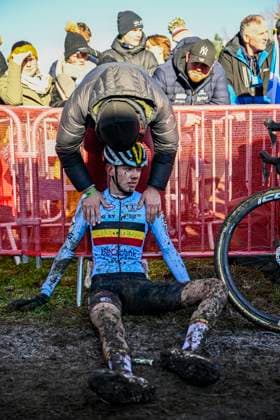 2025 UCI Cyclo-Cross WC - Men Junior LIEVIN, FRANCE - FEBRUARY 02 : Lejeune Giel (BEL) after the race during the 2025 UCI Cyclo-Cross World Championships for Men Junior on February 02, 2025 in Lievin, France, 02 02 2025 Lievin France  Copyright: xNicoxVereeckenx