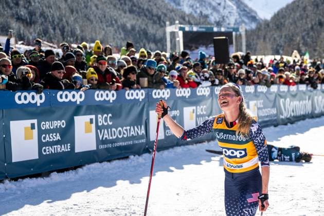 Bilder des Jahres 2025, Sport 02 Februar Sport Themen der Woche KW05 Sport Bilder des Tages 250202 Jessie Diggins of United States after women s 10 km interval start free technique during the FIS Cross-Country World Cup on February 2, 2025 in Cogne. Photo: Johanna Säll BILDBYRAN kod JL JL0495 skidor cross-country skiing langrenn världscupen fis cross country world cup fristil free technique fis cross-country world cup dam bbeng  Copyright: JOHANNAxSÄLL BB250202BB548