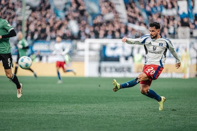 Soccer Men Season 2024 2025 2 Soccer Bundesliga 20 Matchday Hamburger SV vs Hannover 96 02 02 2025 Shot of Marco Richter 20, HSV Hamburg Volksparkstadion Hamburg Germany