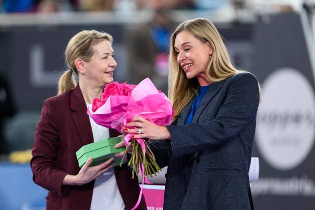 TENNIS - WTA, Tennis Damen Upper Austria Ladies Linz LINZ,AUSTRIA,02.FEB.25 - TENNIS - WTA Tour, Upper Austria Ladies Linz. Image shows Barbara Schett.  GEPAxpictures xChristianxMoser