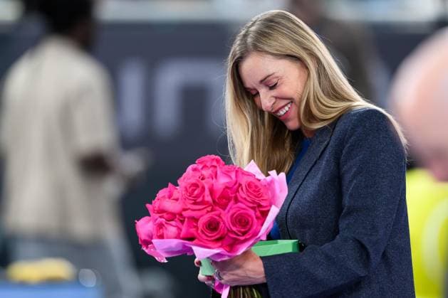 TENNIS - WTA, Tennis Damen Upper Austria Ladies Linz LINZ,AUSTRIA,02.FEB.25 - TENNIS - WTA Tour, Upper Austria Ladies Linz. Image shows Barbara Schett.  GEPAxpictures xChristianxMoser