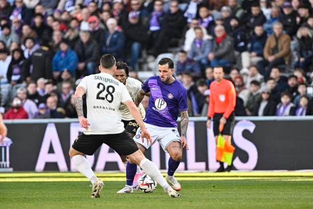 FOOTBALL : Toulouse vs Nice - 20eme Journee de Ligue 1 McDonald S - Toulouse - 02 02 2025 Aron Donnum (tfc) Toulouse  Copyright: xThierryxBretonx