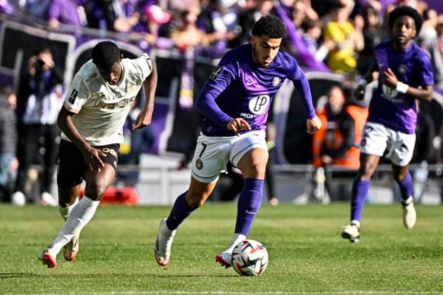 FOOTBALL : Toulouse vs Nice - 20eme Journee de Ligue 1 McDonald S - Toulouse - 02 02 2025 Zakaria Aboukhlal (tfc) Toulouse  Copyright: xThierryxBretonx