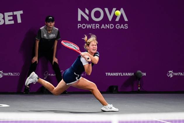 Transylvania Open - WTA, Tennis Damen 250 Tournament Anastasia Zakharova competes during the first qualifiers day of the Transylvania Open 2025, a WTA250 Tournament, at BT Arena in Cluj-Napoca, Romania, on February 2, 2025 Cluj-Napoca Romania  Copyright: xFlaviuxBuboix originalFilename:buboi-notitle250202_np14l.jpg