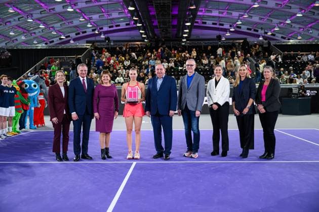 TENNIS - WTA, Tennis Damen Upper Austria Ladies Linz LINZ,AUSTRIA,02.FEB.25 - TENNIS - WTA Tour, Upper Austria Ladies Linz. Image shows Dayana Yastremska (UKR).  GEPAxpictures xChristianxMoser