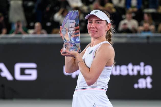 TENNIS - WTA, Tennis Damen Upper Austria Ladies Linz LINZ,AUSTRIA,02.FEB.25 - TENNIS - WTA Tour, Upper Austria Ladies Linz. Image shows Ekaterina Alexandrova (RUS).  GEPAxpictures xChristianxMoser